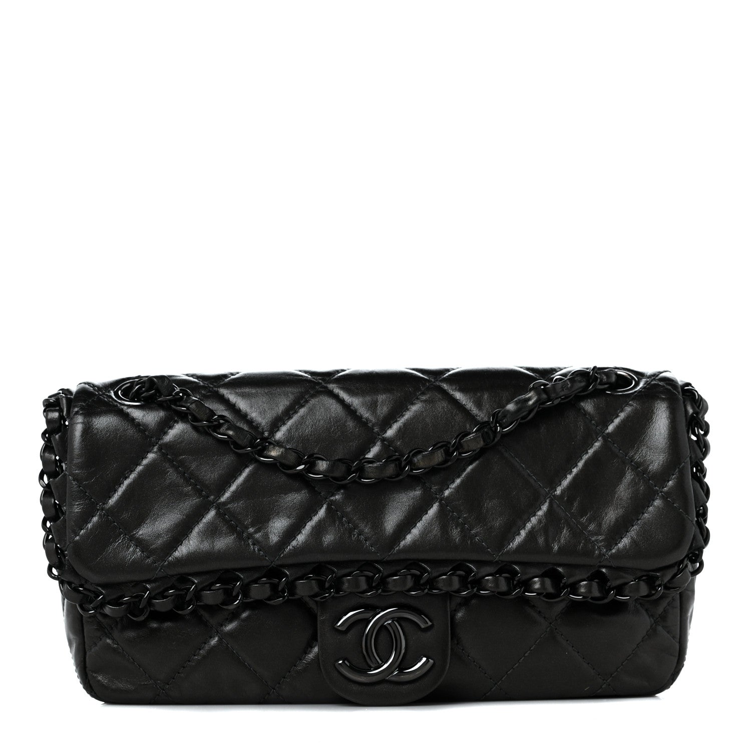 Chanel Calfskin Quilted Small Chain Me Flap So Black 1 of 9