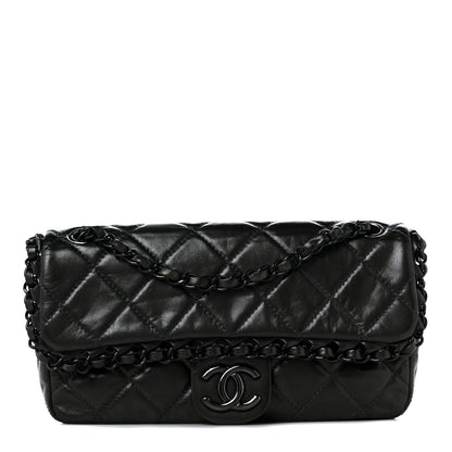Chanel Calfskin Quilted Small Chain Me Flap So Black 1 of 9