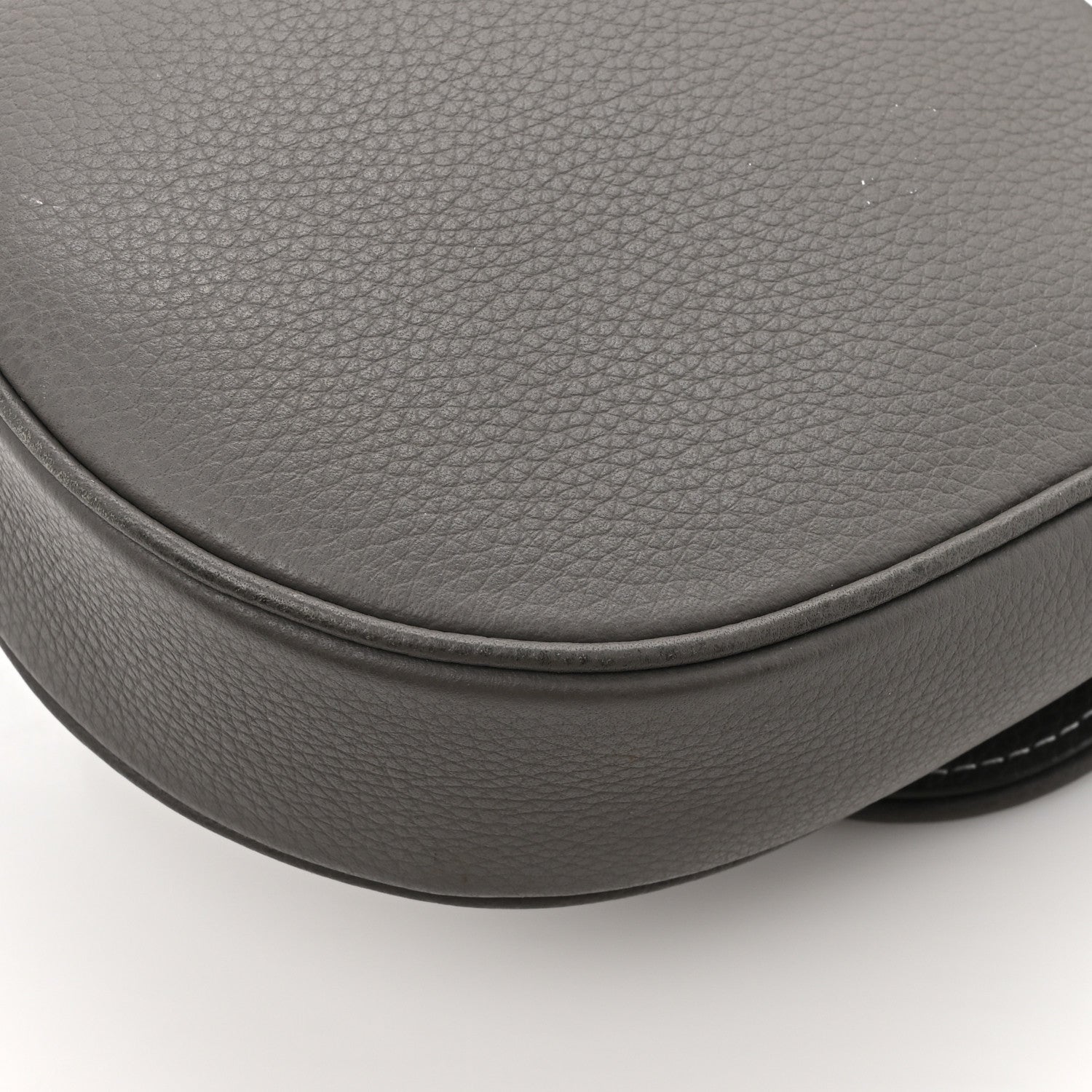 Christian Dior Grained Calfskin Kim Jones Saddle Bag Grey 13 of 14