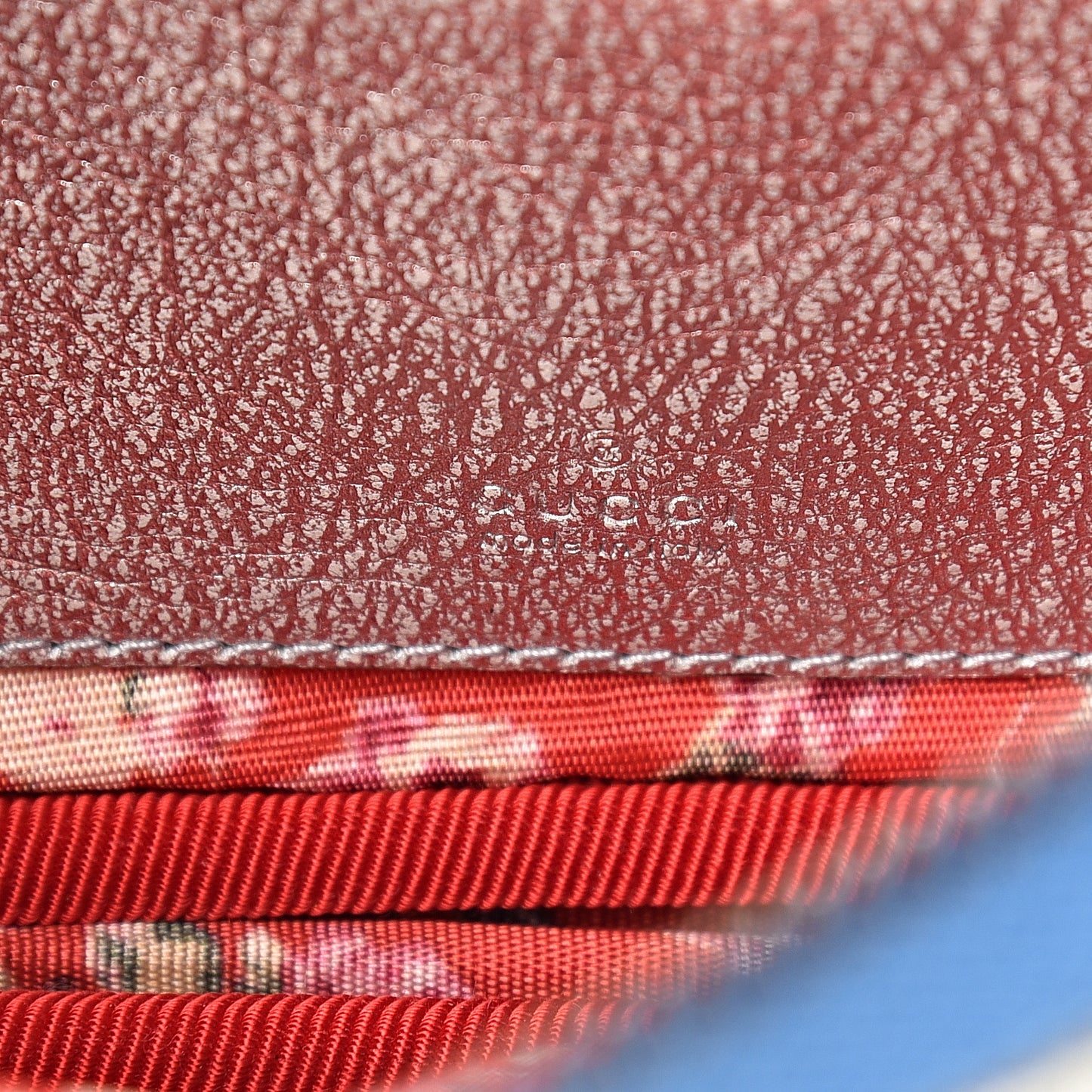 Laminated Nappa Trapuntata Zumi iPhone Case Rosso Marine Argento