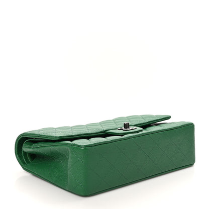 Chanel Caviar Quilted Medium Double Flap Green 4 of 10