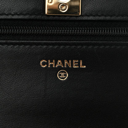 Chanel Lambskin Quilted Trendy CC Wallet On Chain WOC Black 6 of 10