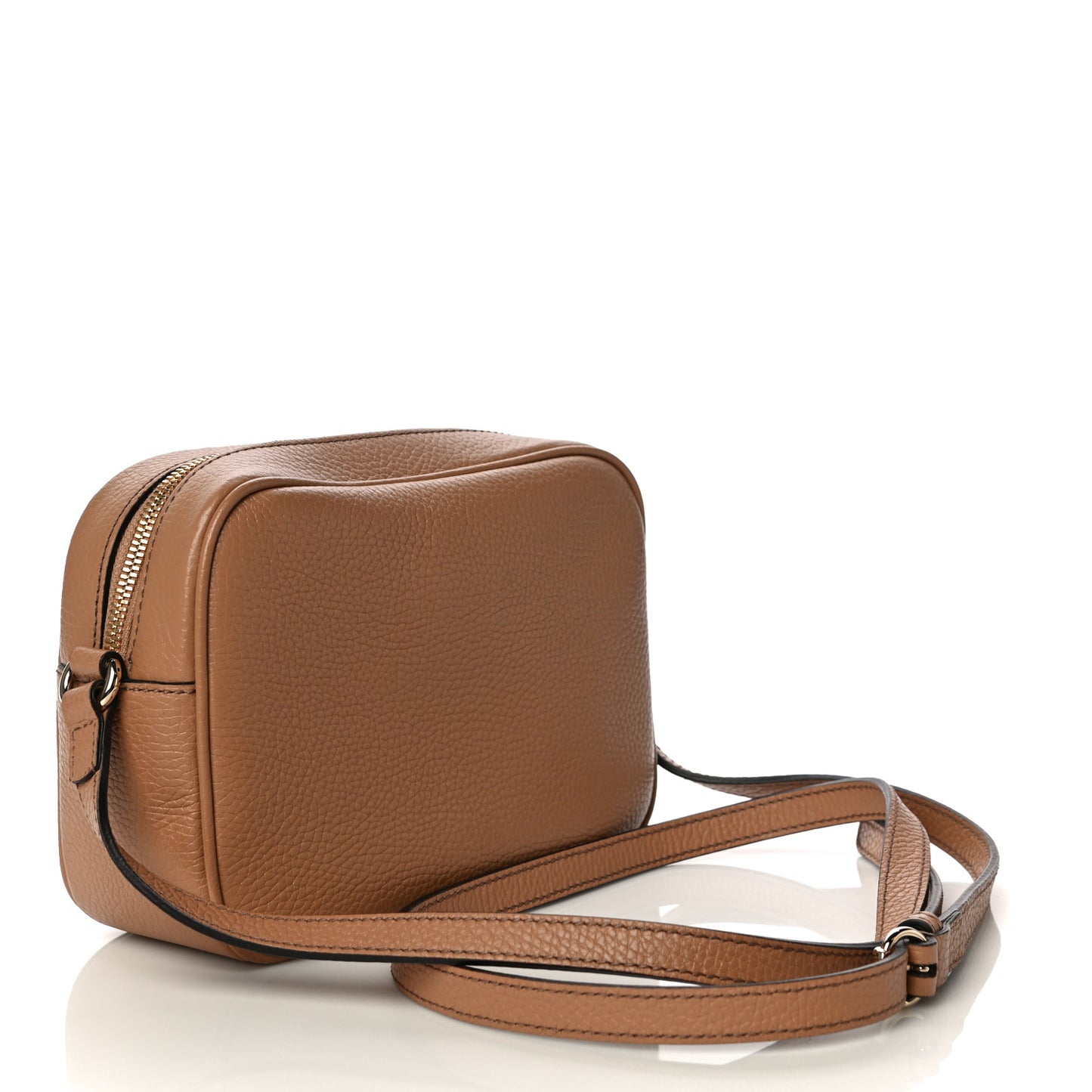 Pebbled Calfskin Small Soho Disco Bag Camelia