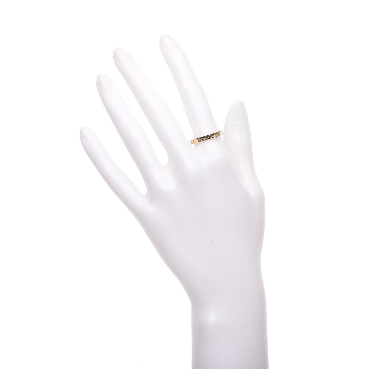 18K Yellow Gold Notes Fifth Avenue New York Ring 54 7