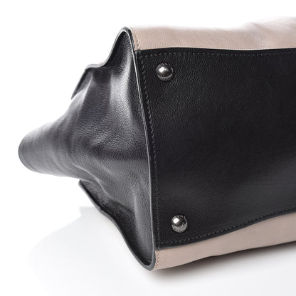 Prada Glace Calf Bi-Color Twin Pocket Tote Pomice Black 10 of 15