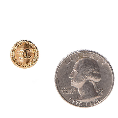 Chanel CC Round Earrings Gold 2 of 6