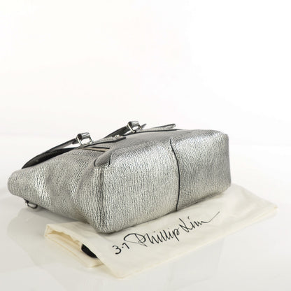 3.1 Phillip Lim 3.1 Textured Calfskin Medium Pashli Satchel Silver 6 of 11