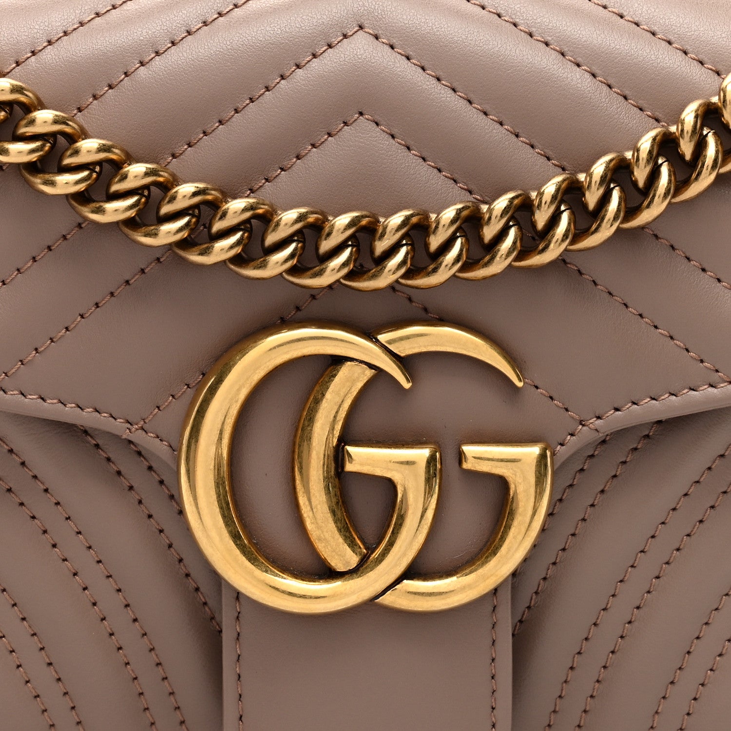 Gucci Calfskin Matelasse Small GG Marmont Shoulder Bag Porcelain Rose 8 of 10