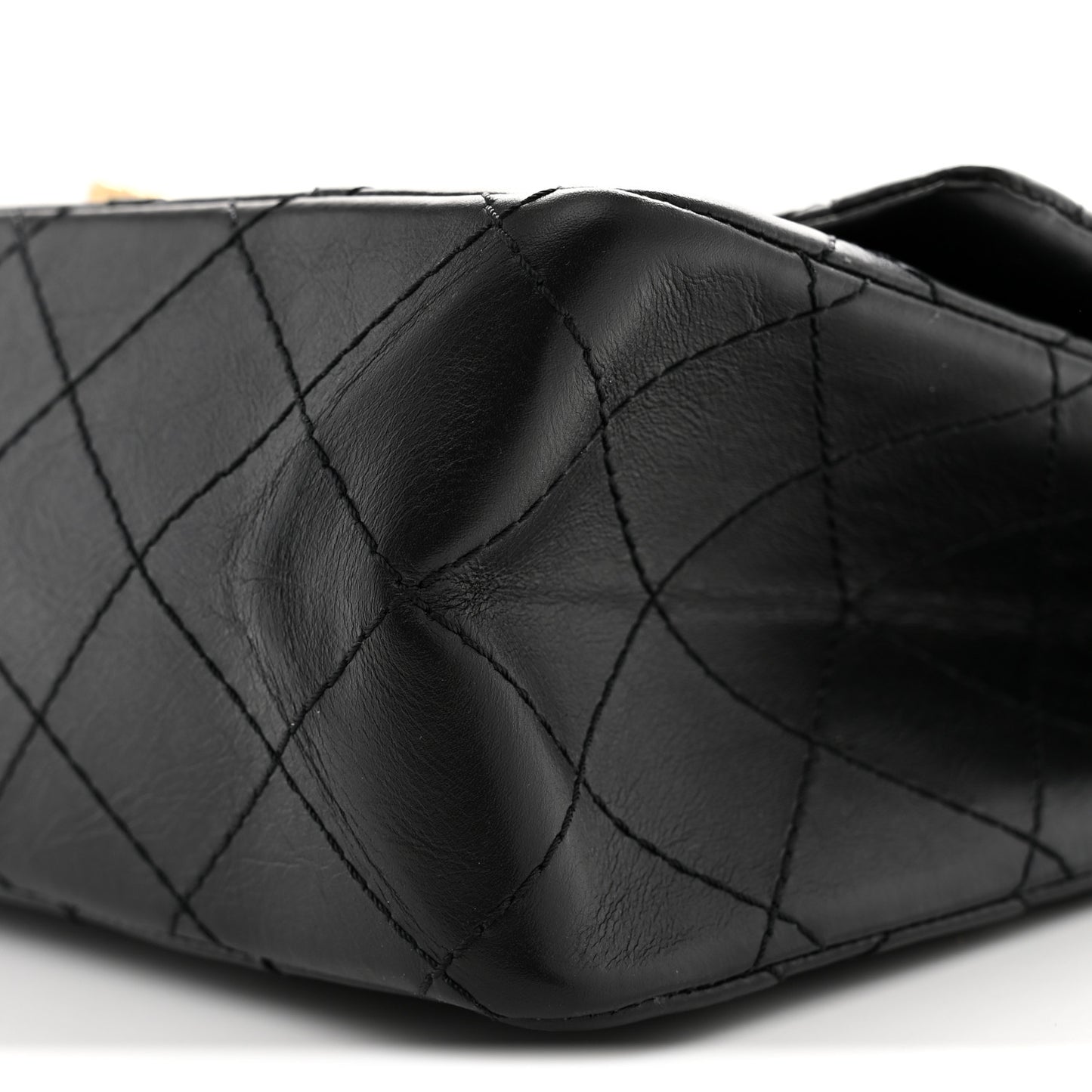 Aged Calfskin Quilted 2.55 Reissue 226 Flap Black