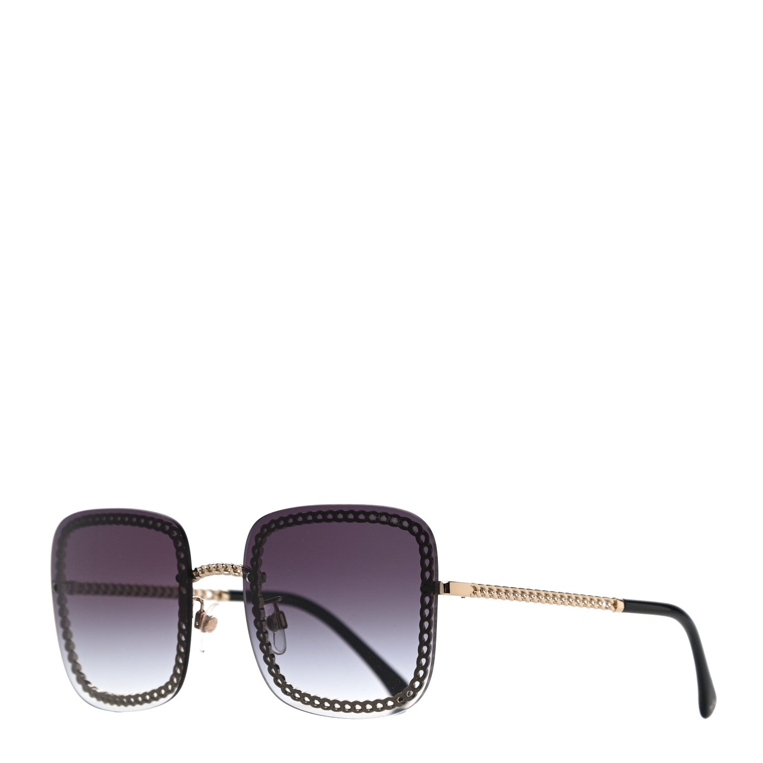 Chanel Chain Square Sunglasses 4244 Black 1 of 7