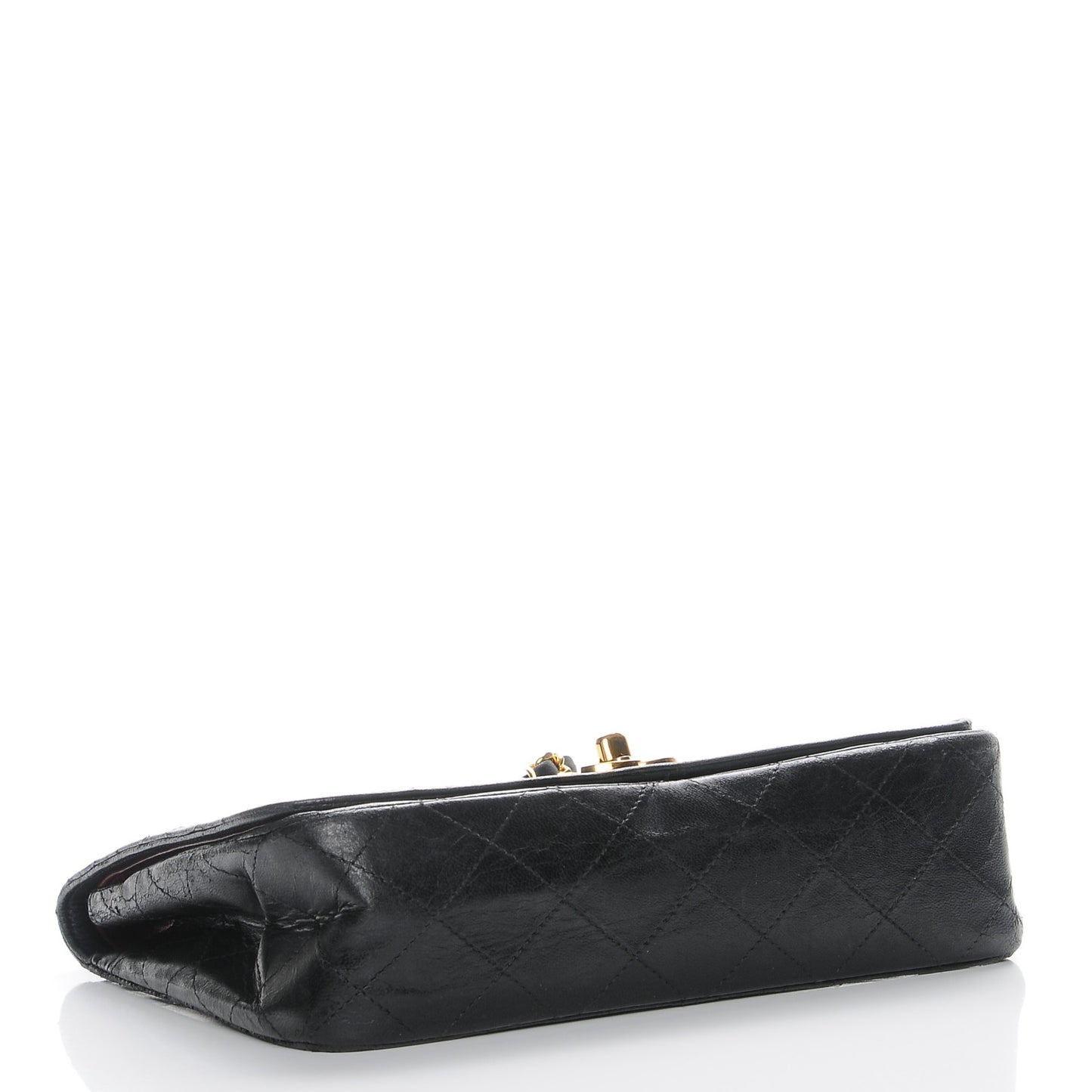 Lambskin Quilted Small Single Flap Black