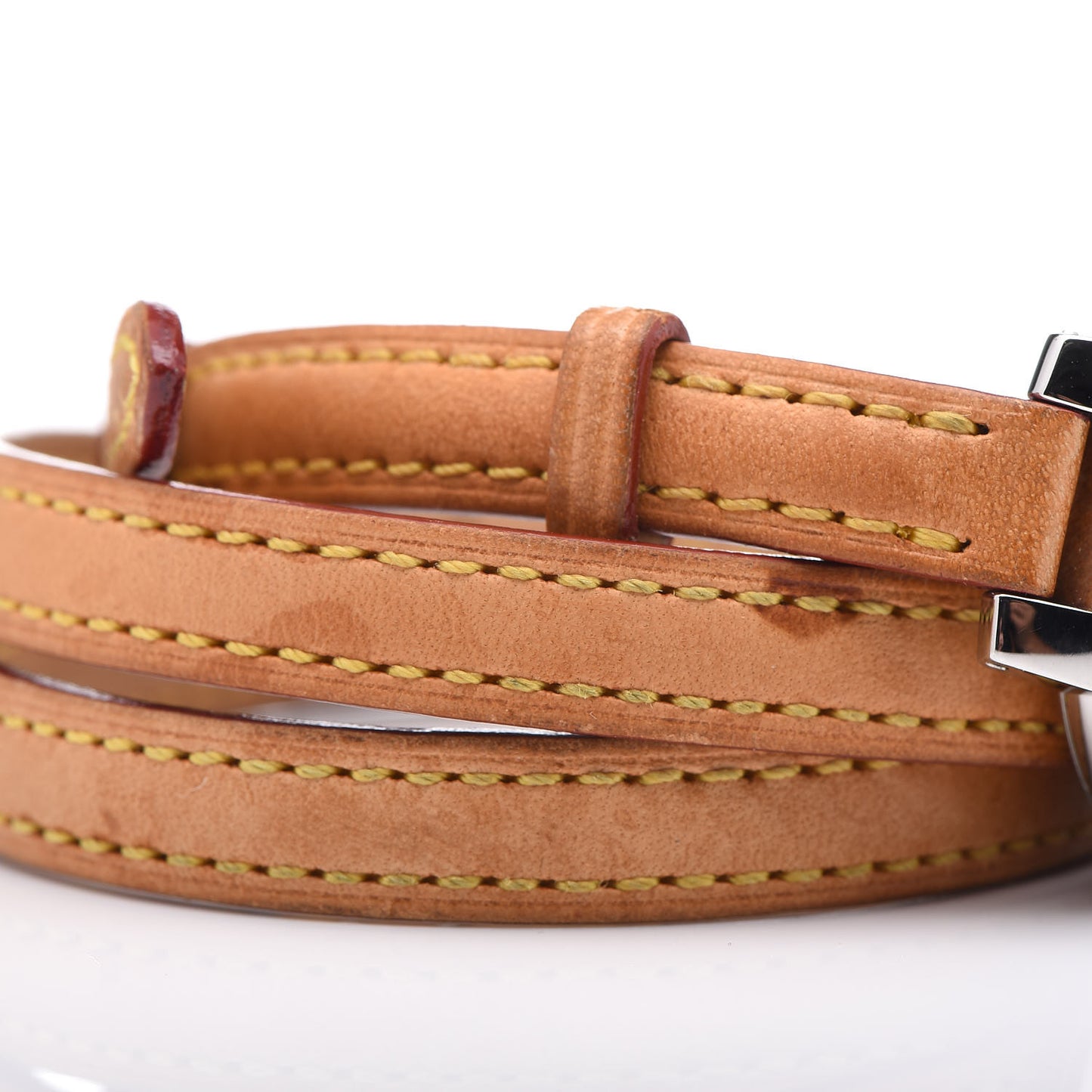 Stainless Steel Vachetta 28mm Tambour Triple Wrap Quartz Watch Brown