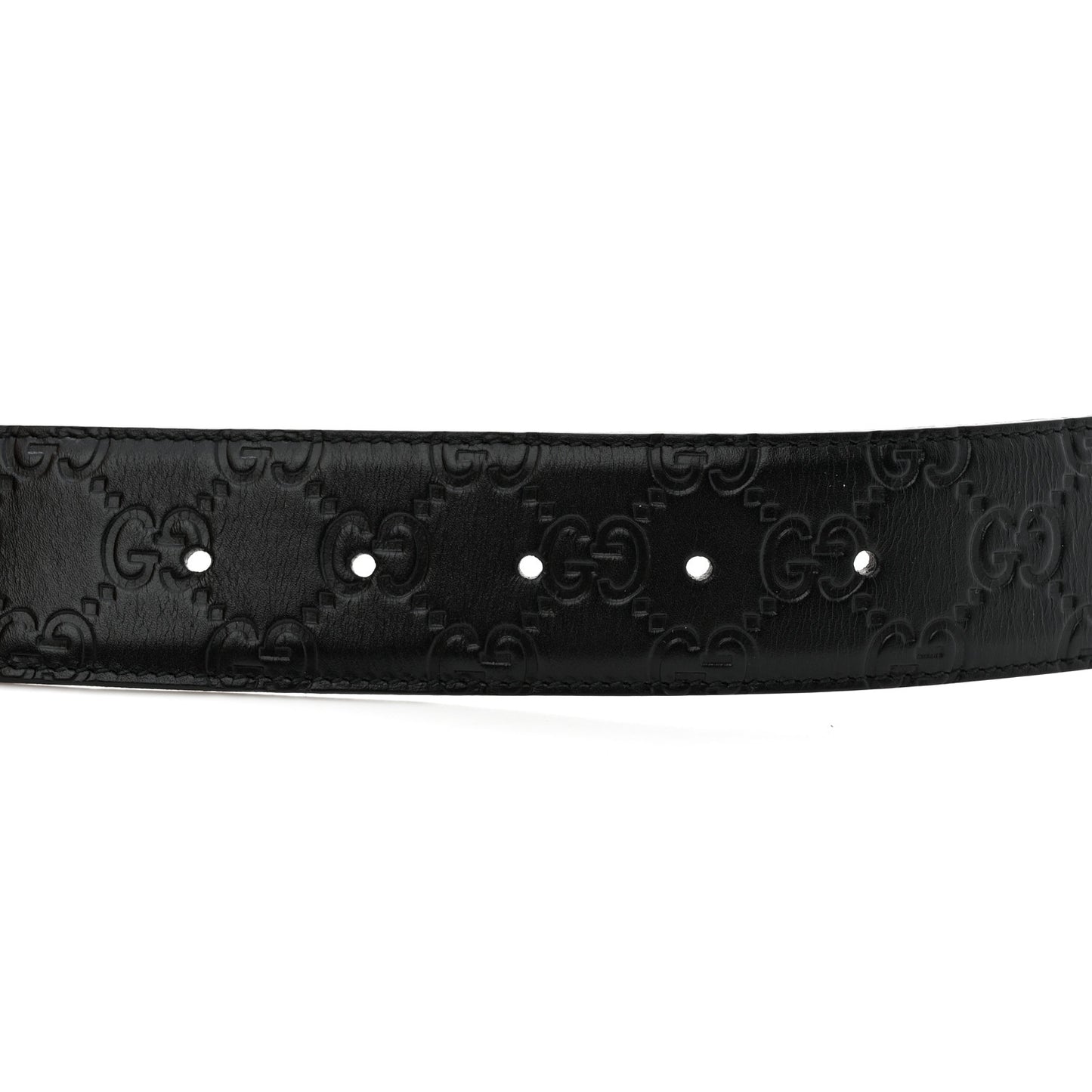 Guccissima Signature Interlocking G 40mm Belt 100 40 Black