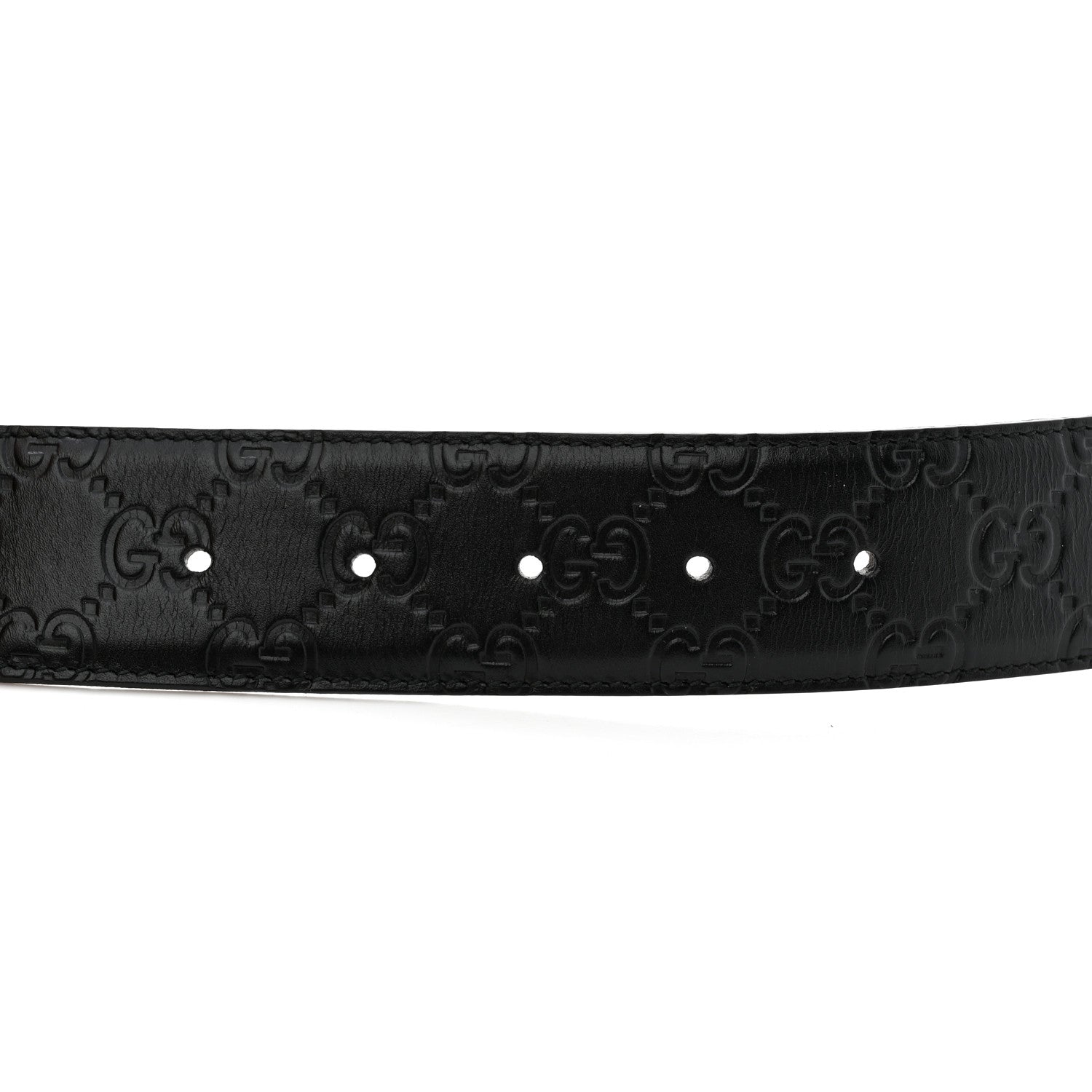 Gucci Guccissima Signature Interlocking G 40mm Belt 100 40 Black 5 of 5