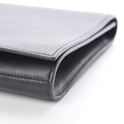 Saint Laurent Calfskin Monogram Large Belle De Jour Clutch Black 9 of 9