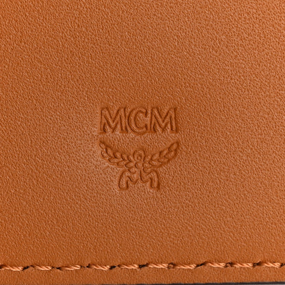 MCM Visetos Mini Bi-Fold Card Wallet Cognac 6 of 8