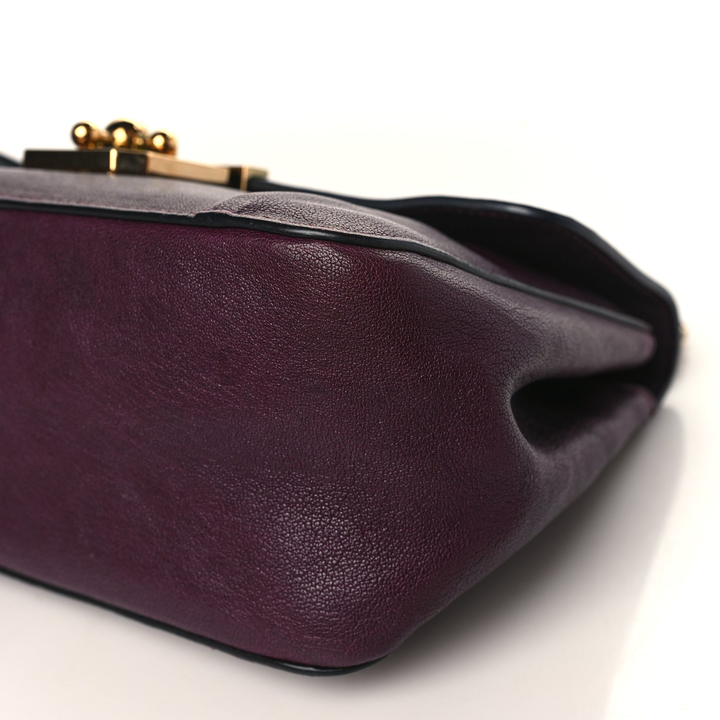 Calfskin Medium Elsie Shoulder Bag Purple