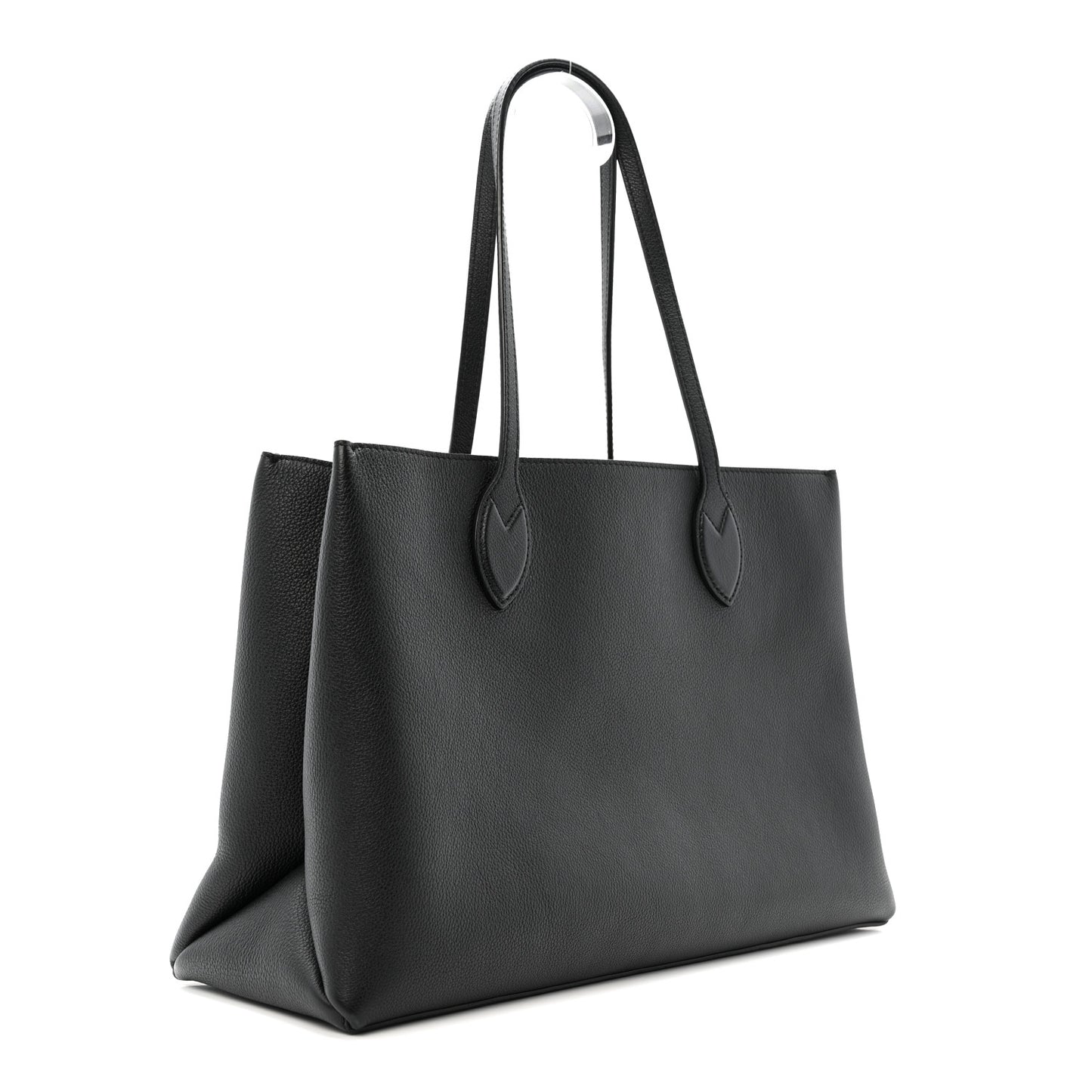 Grained Calfskin Lockme Shopper Black Black