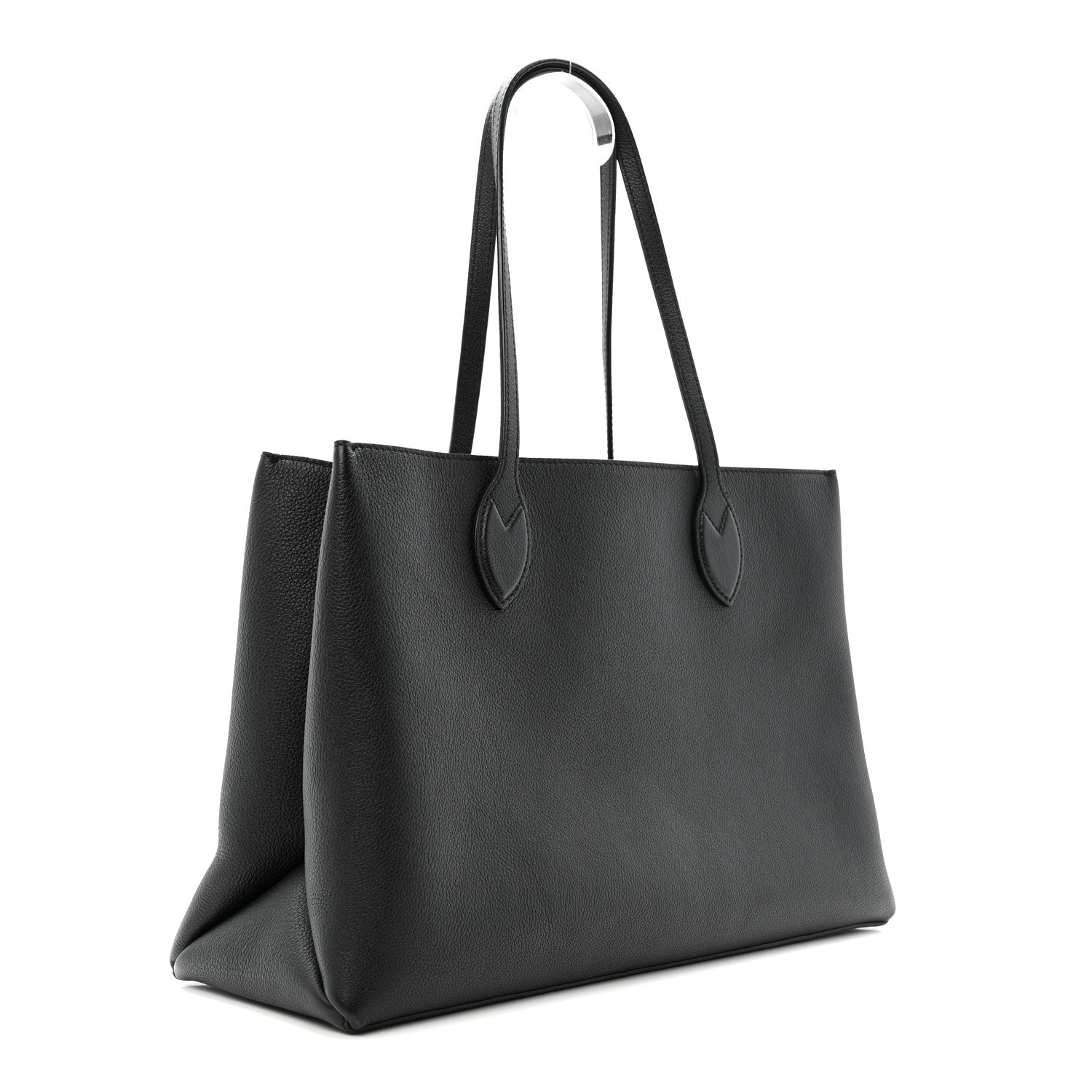 Louis Vuitton Grained Calfskin Lockme Shopper Black Black 3 of 12
