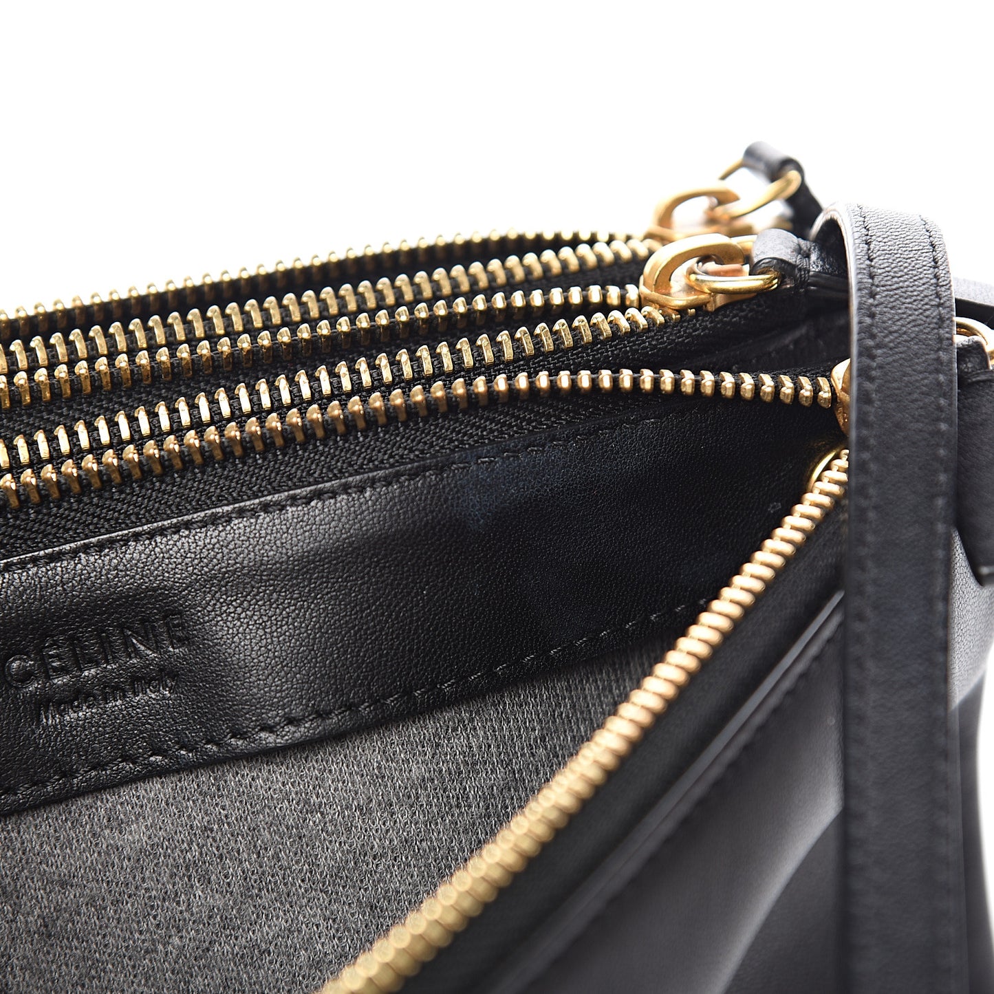 Lambskin Small Trio Crossbody Bag Black