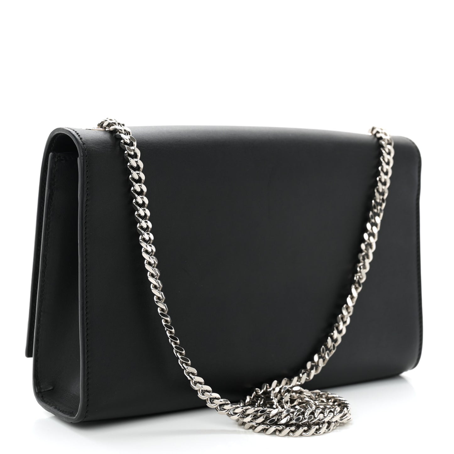 Smooth Calfskin Medium Classic Monogram Kate Tassel Satchel Black