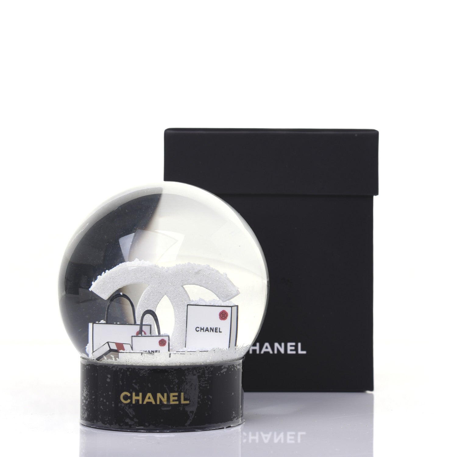 Chanel Glass CC Shopping Bag Snow Globe 5 of 5