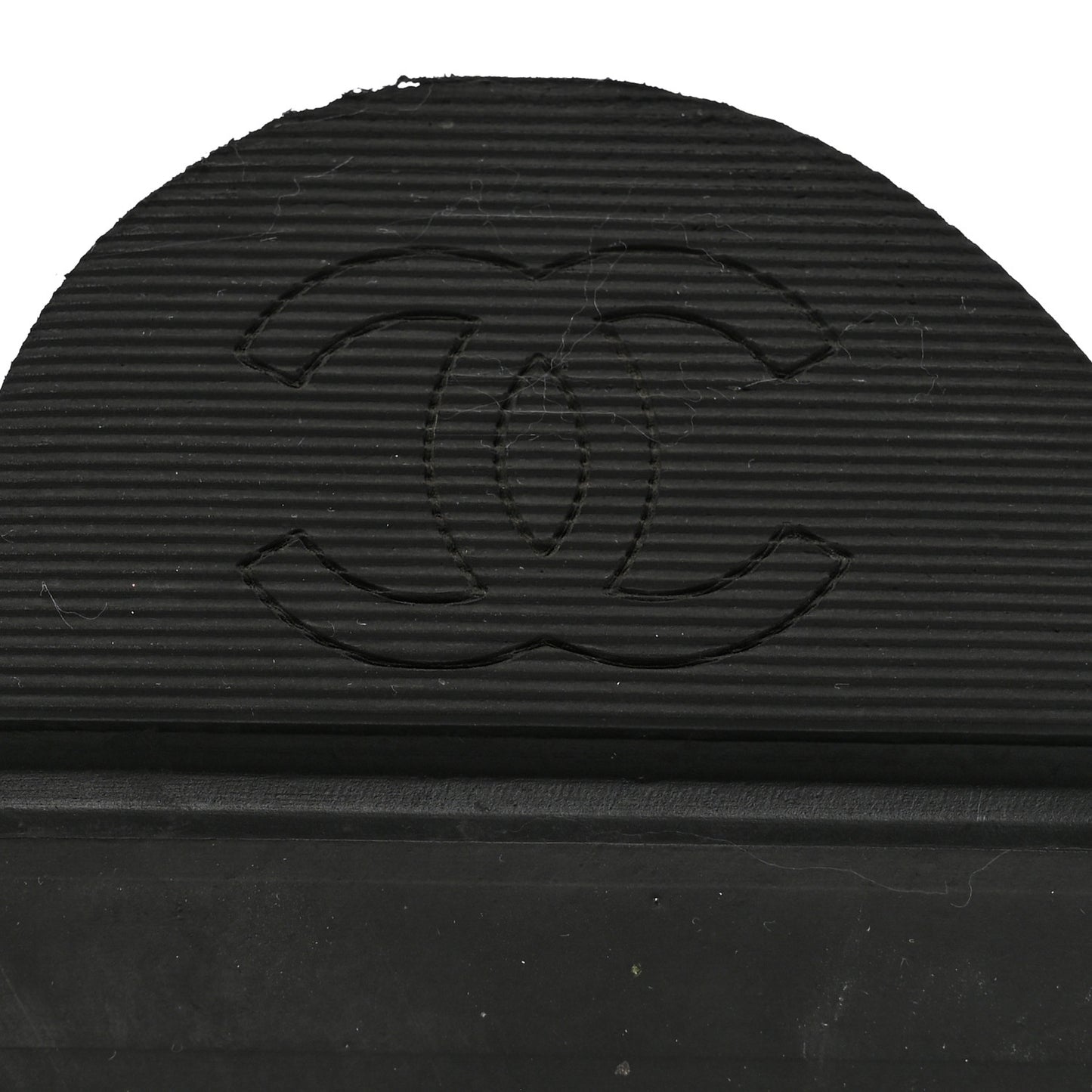 Lambskin Quilted Platform Sandals 37 Black