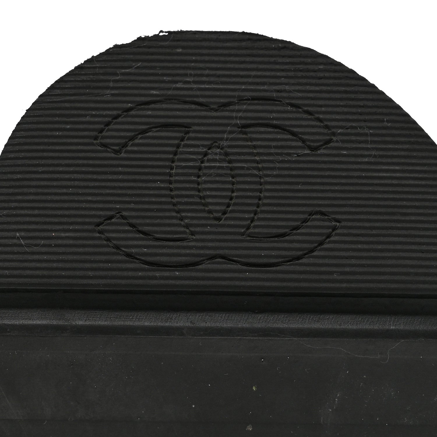 Chanel Lambskin Quilted Platform Sandals 37 Black 8 of 9