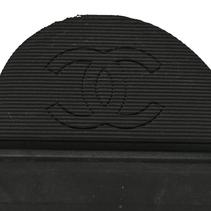 Chanel Lambskin Quilted Platform Sandals 37 Black 8 of 9