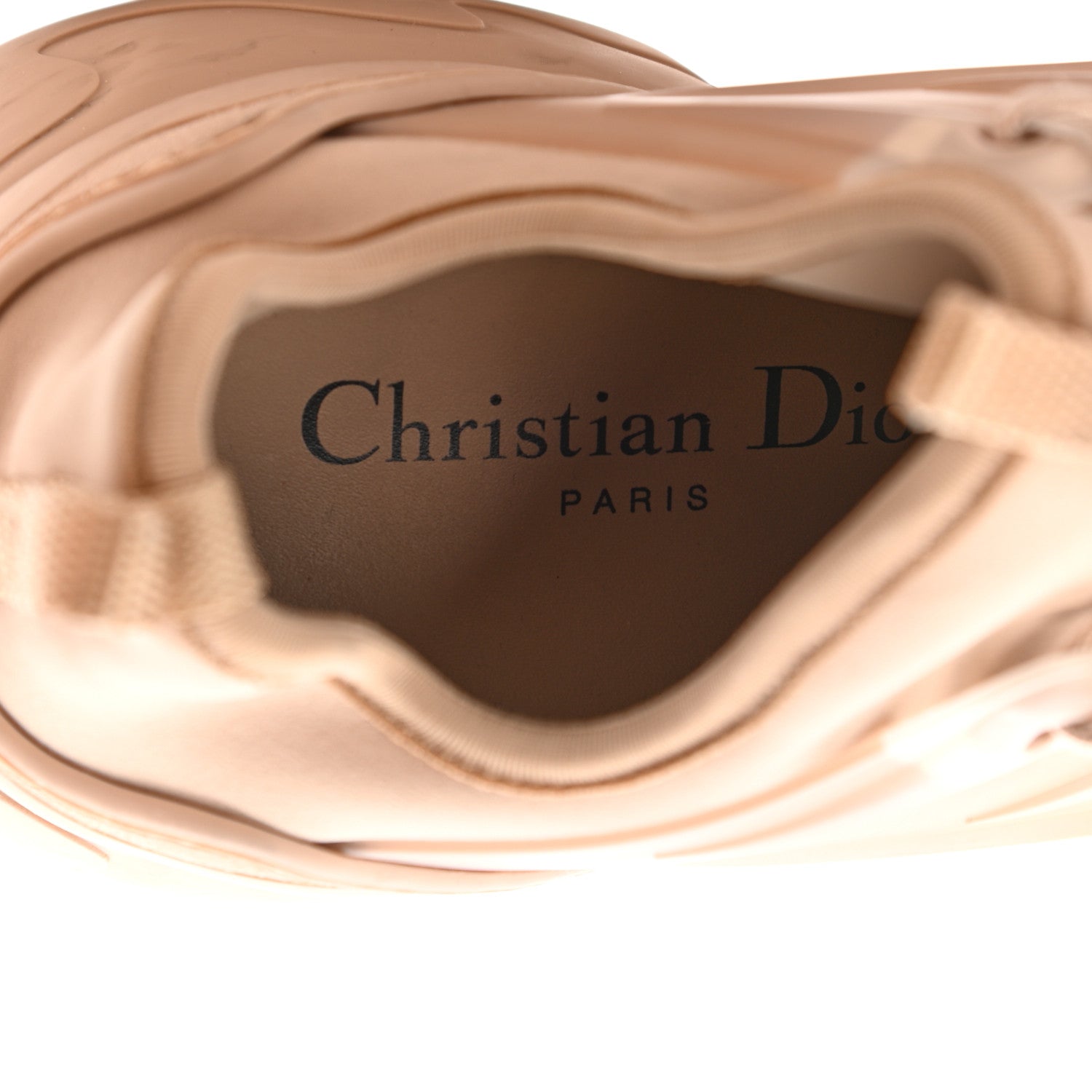 Christian Dior Neoprene Rubber Womens D-Connect Sneakers 36 Nude 7 of 15