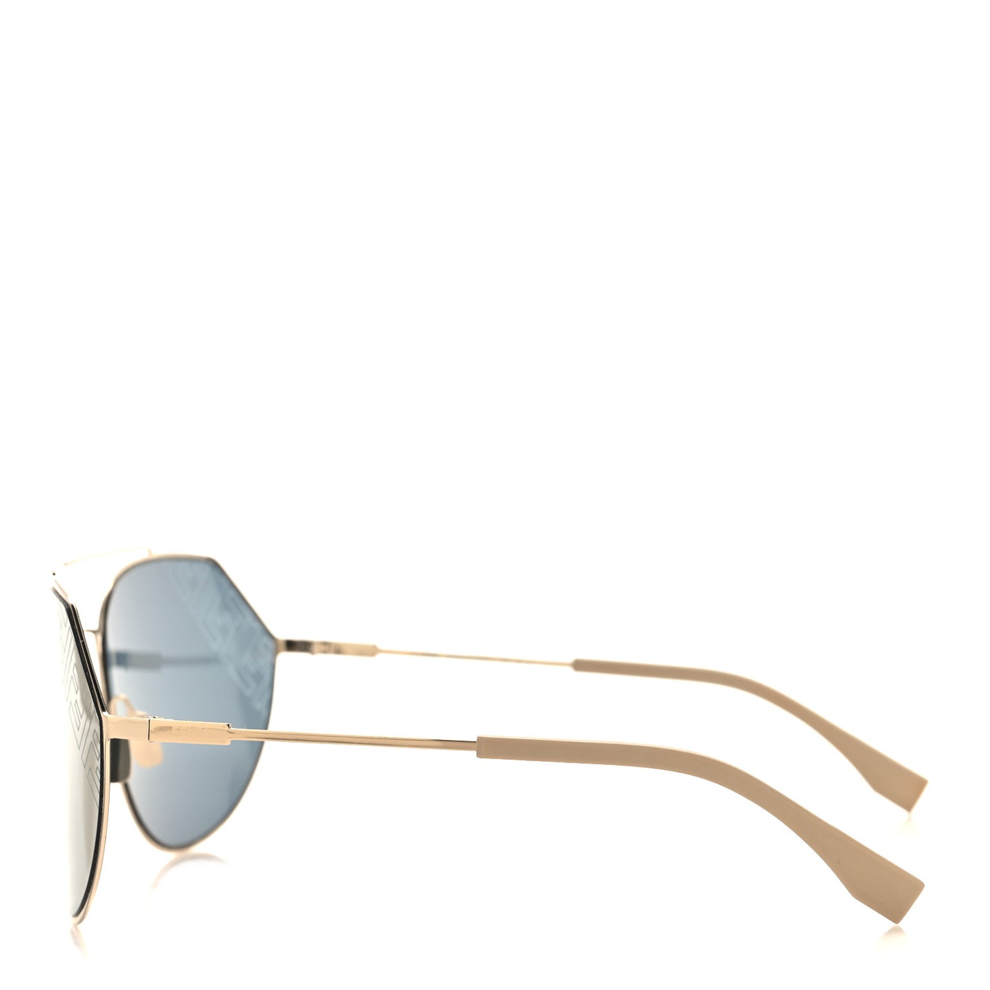 Metal Aviator Sunglasses FFM0074 Gold