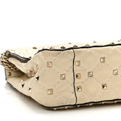 Valentino Garavani Nappa Medium Rockstud Spike Shoulder Bag Light Ivory 8 of 13