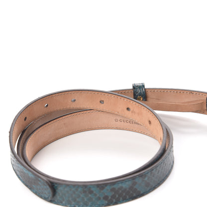 Gucci Snakeskin Double G 20mm Belt 90 36 Green 7 of 8