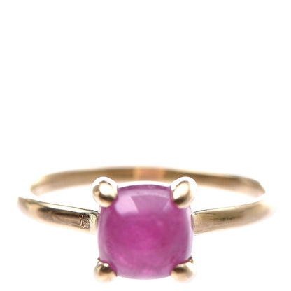 Tiffany 18K Yellow Gold Pink Tourmaline 7mm Paloma Picasso Sugar Stacks Ring 56 7.5 1 of 6