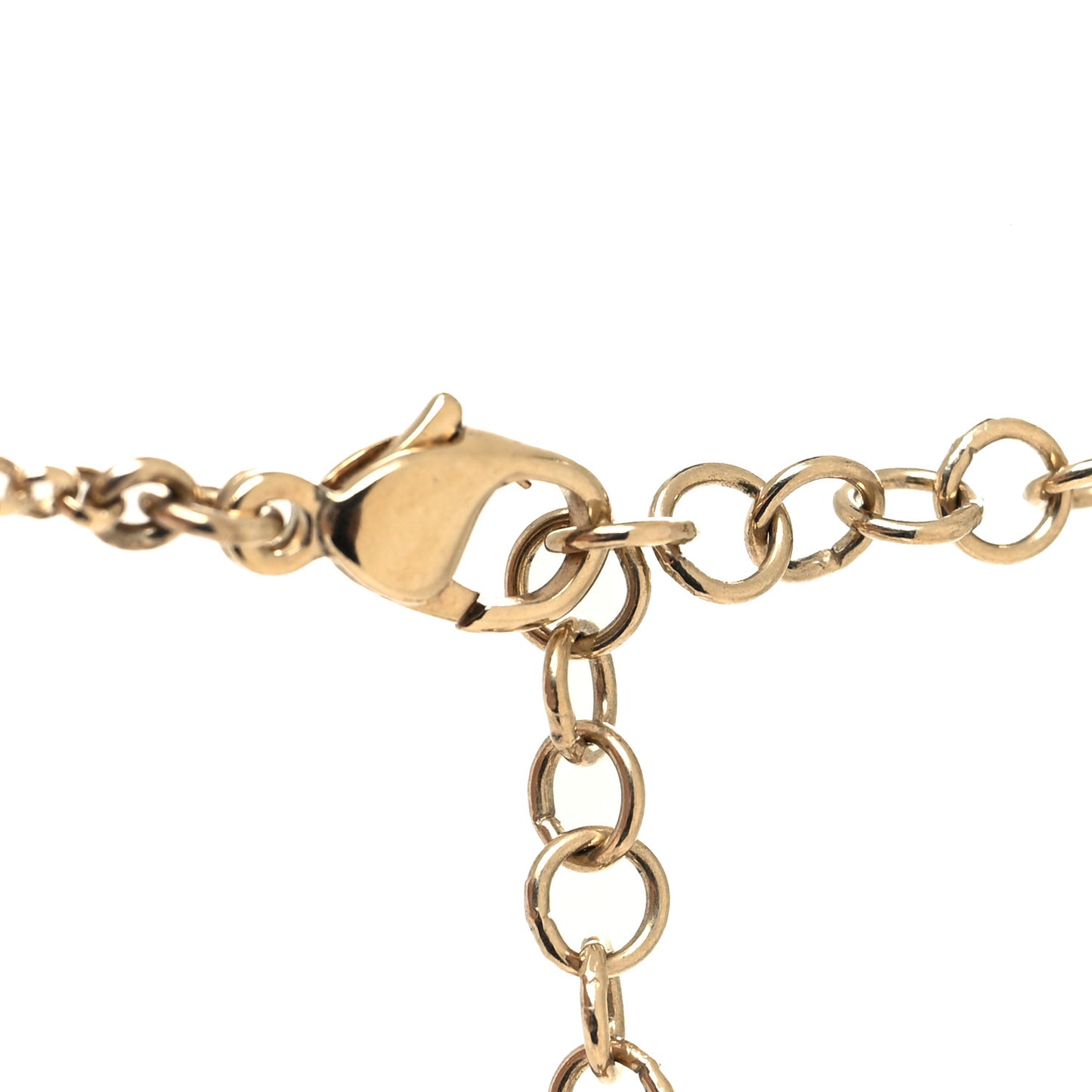 Crystal Pearl CC Bow Long Necklace Light Gold
