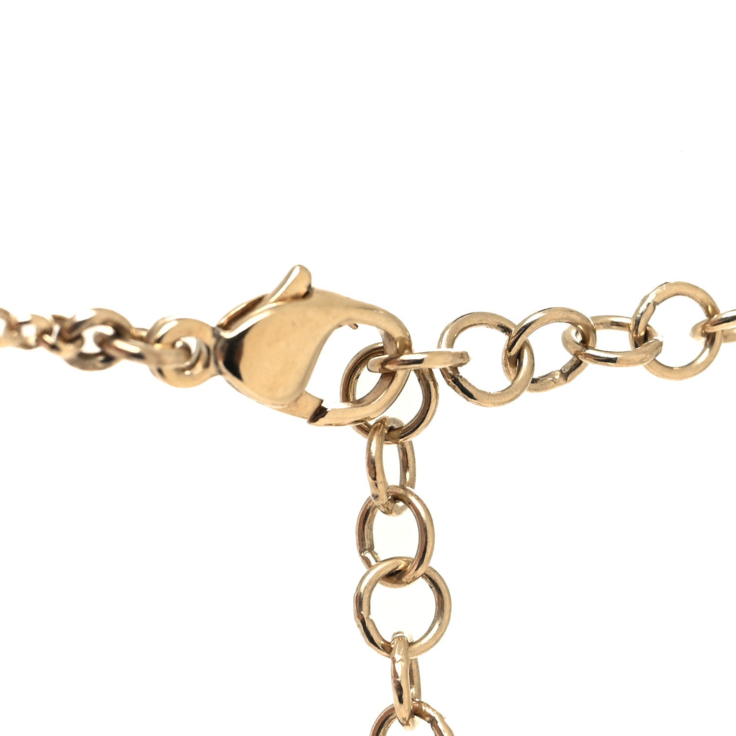 Chanel Crystal Pearl CC Bow Long Necklace Light Gold 4 of 5