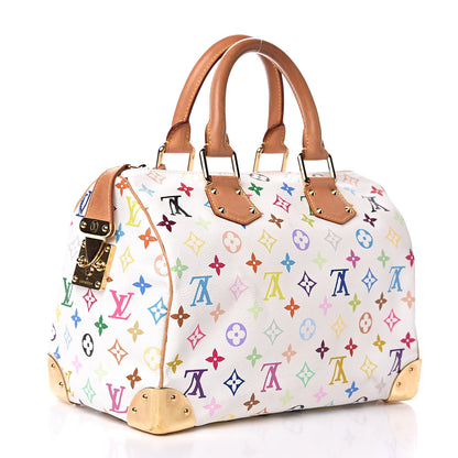 Louis Vuitton Monogram Multicolor Speedy 30 White 3 of 13