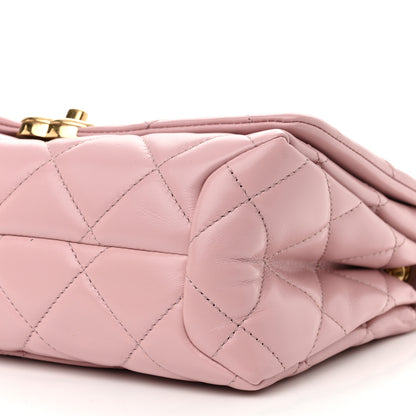 Chanel Lambskin Quilted Medium Color Match Flap Light Pink 10 of 11