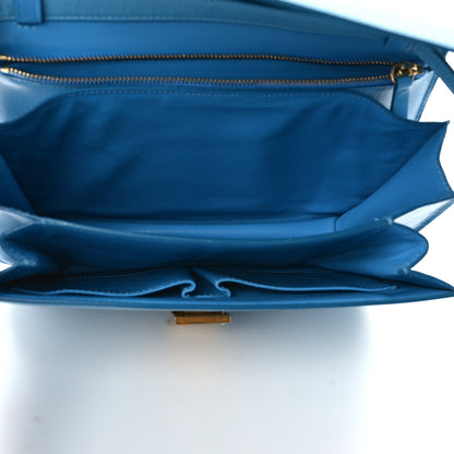 Celine Box Calfskin Medium Classic Box Flap Bag Blue 5 of 11