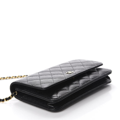 Chanel Caviar Quilted Wallet On Chain WOC Black 4 of 12