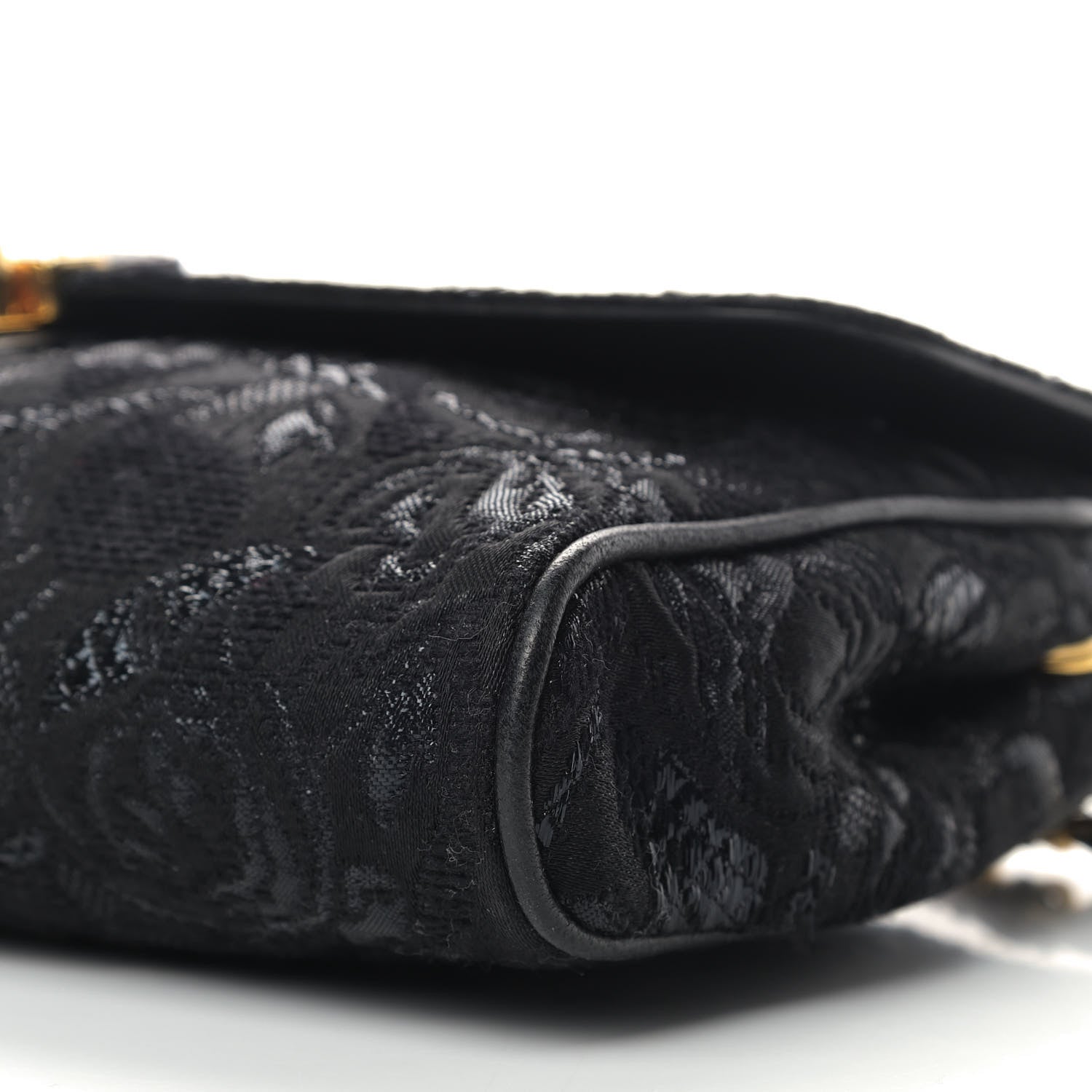 Prada Tessuto Nylon Lurex Embroidered Flap Black 6 of 12