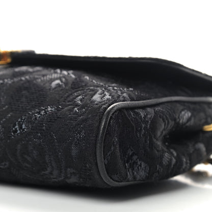 Prada Tessuto Nylon Lurex Embroidered Flap Black 6 of 12