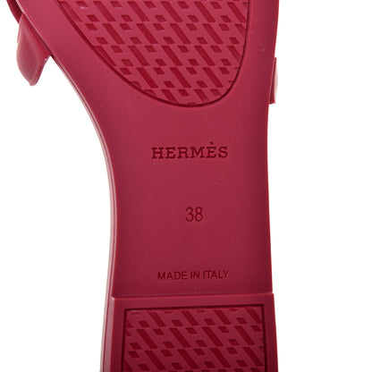 Hermes Rubber Aloha Sandals 38 Rose Baie 6 of 8