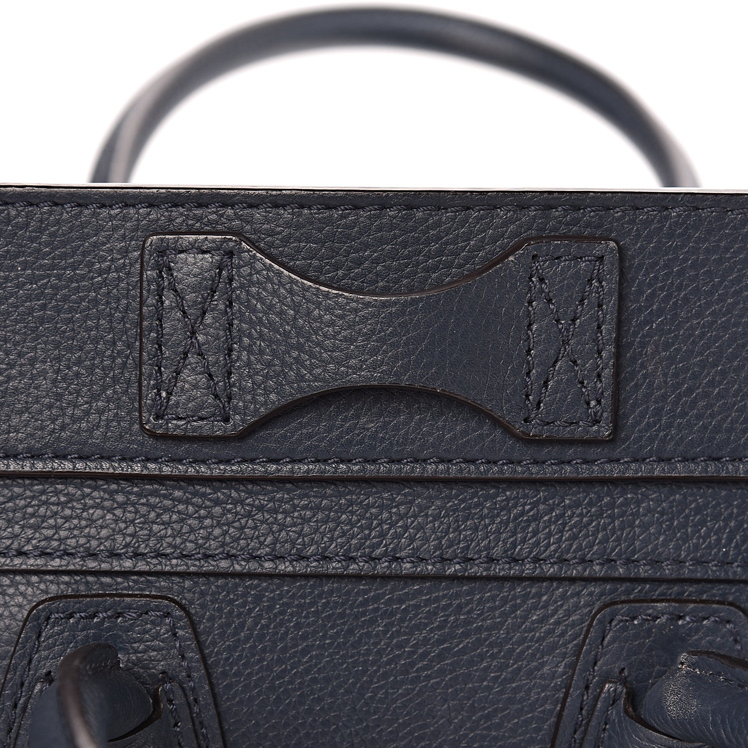 Celine Drummed Calfskin Micro Luggage Orage 16 of 20