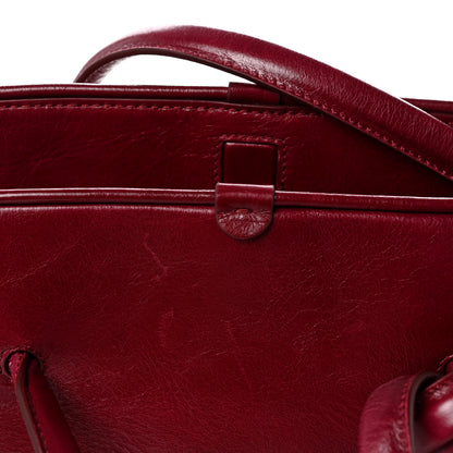 Jacquemus Shiny Vintage Calfskin Le Turismo Soft Bowling Bag Burgundy 12 of 15