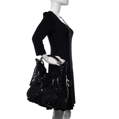 Burberry Calfskin Nylon Quilted Large Manor Tote Black 2 of 12