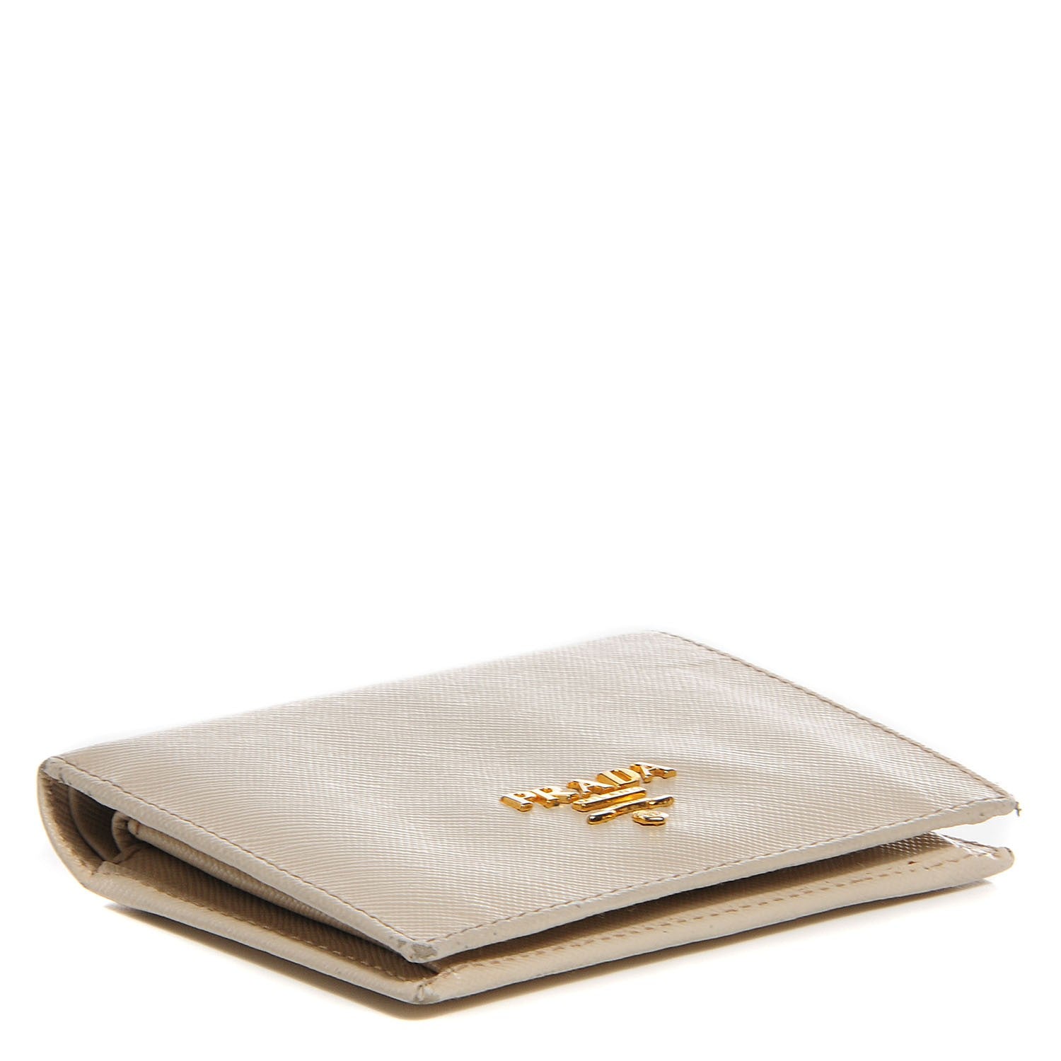 Prada Saffiano Metal Bi-Fold Wallet Cera 4 of 6