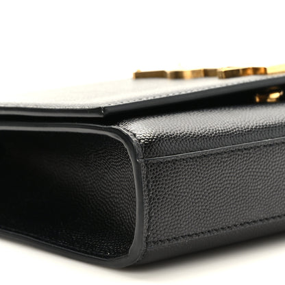 Saint Laurent Grain De Poudre Small Monogram Kate Satchel Black 8 of 9