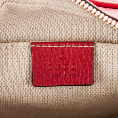 Gucci Pebbled Calfskin Small Soho Disco Bag Tabasco Red 5 of 6