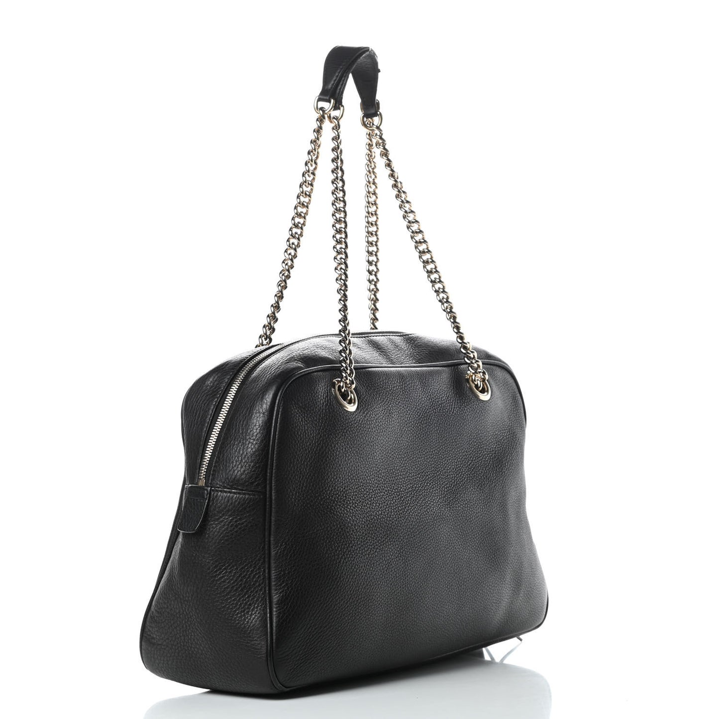 Pebbled Calfskin Medium Soho Bowler Black
